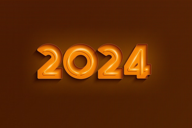 Happy New Year 2024 festive realistic decoration Celebrate 2024 party