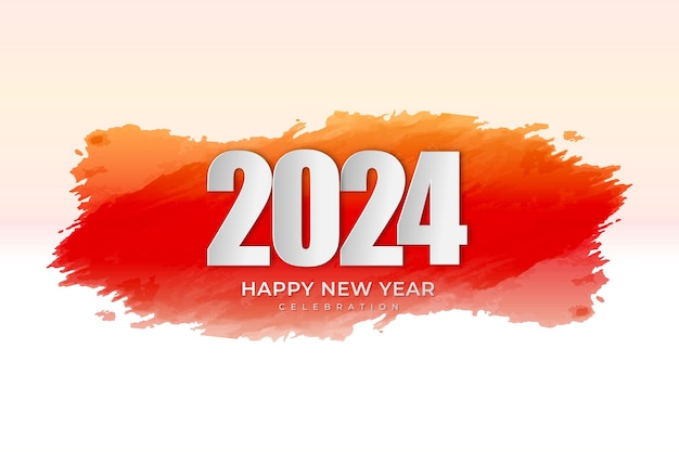 Happy New Year 2024 festive realistic decoration Celebrate 2024 party