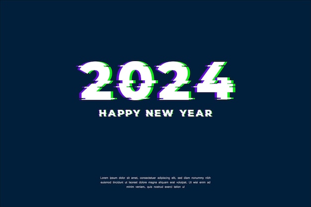 Happy New Year 2024 festive realistic decoration Celebrate 2024 party