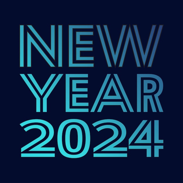 Happy new year 2024 lettering vector