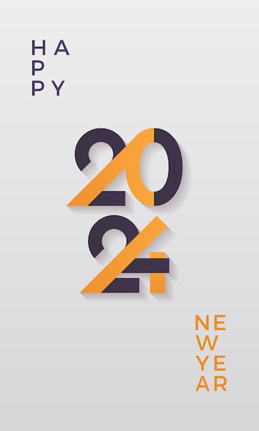 happy new year 2024 logo for poster, brochure and booklet