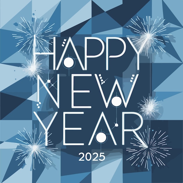 Vector happy new year 2025 celebration background design