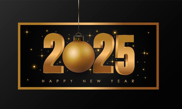 Happy New Year 2025 design background 2025 New Year celebration