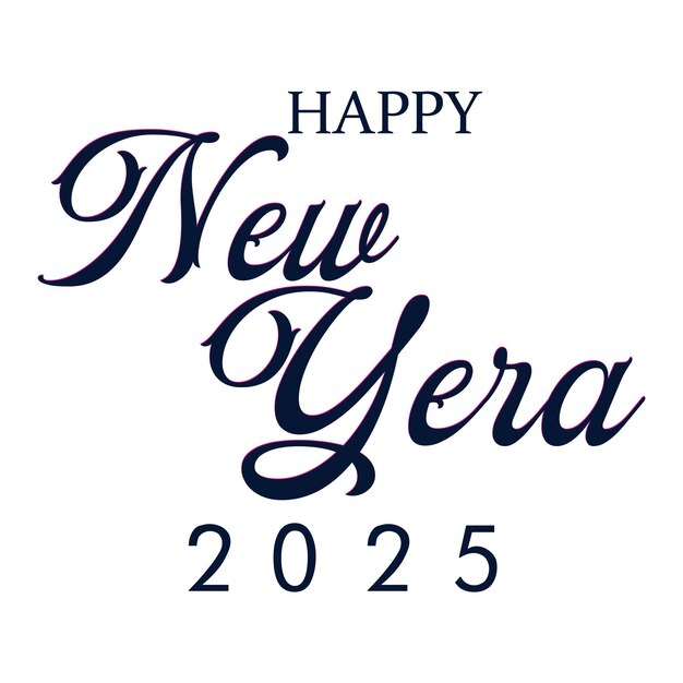 Vector happy new year 2025 design with colorful truncated number illustrations premium vector design for