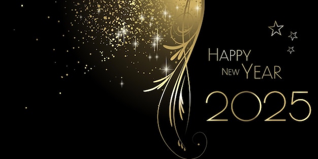 Vector happy new year 2025 design