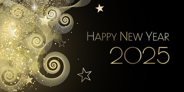 Vector happy new year 2025 design