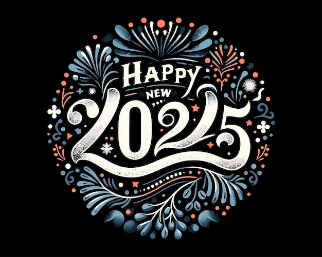 Vector happy new year 2025