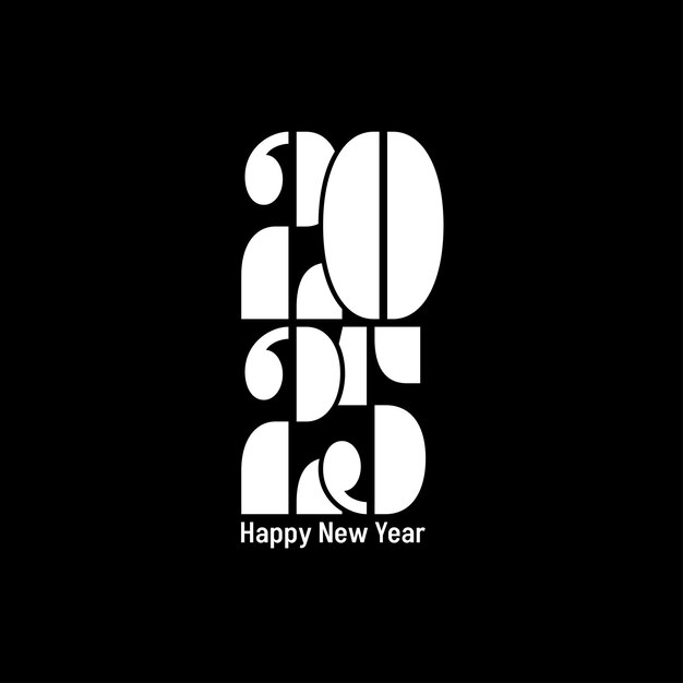 Vector happy new year 2025