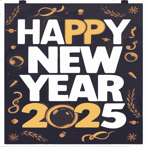 Vector happy new year 2025