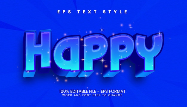 Happy New Year 3D Editable Text Effects