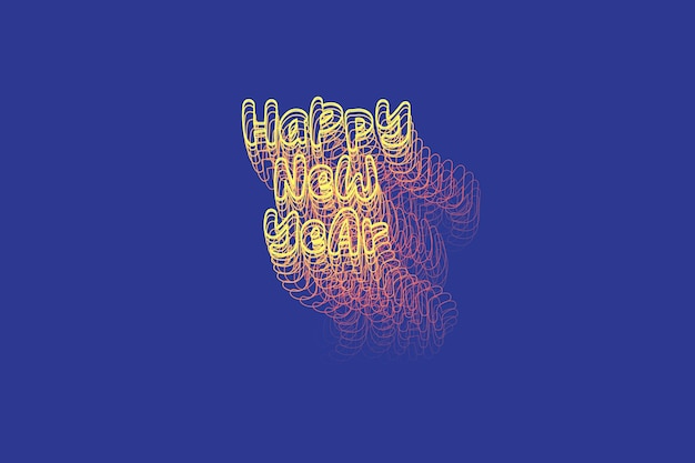 Happy new year 3d Text Effect