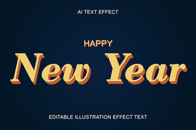 Happy New Year 3D Text Effect