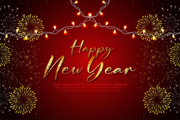 Happy new year celebration greeting card