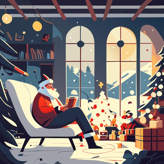 Vector happy new year and christmas design moore light intimate cozy and inspiring new year new plans