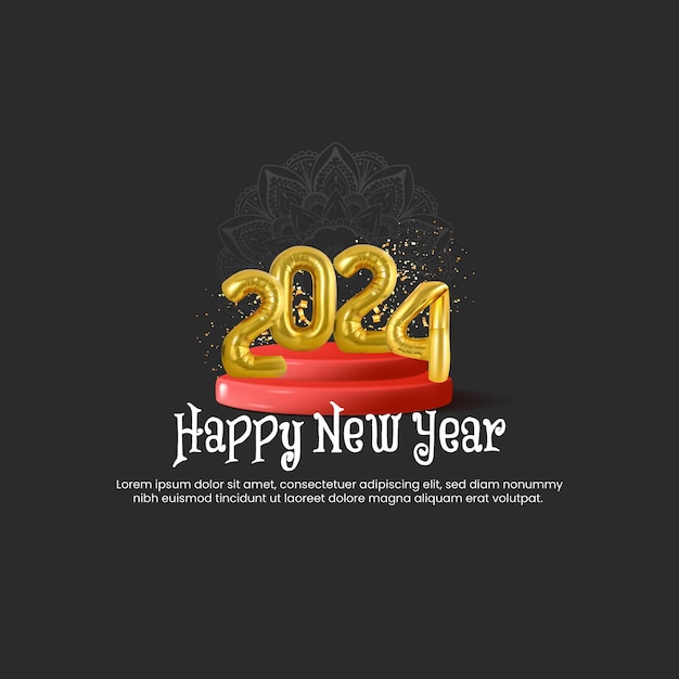 Vector happy new year creative ads