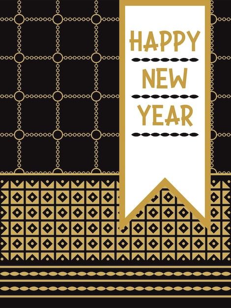 Happy new year ethnic greeting card 02