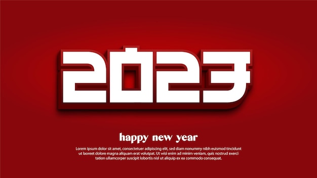 happy new year ext design 2023 number design template vector illustration