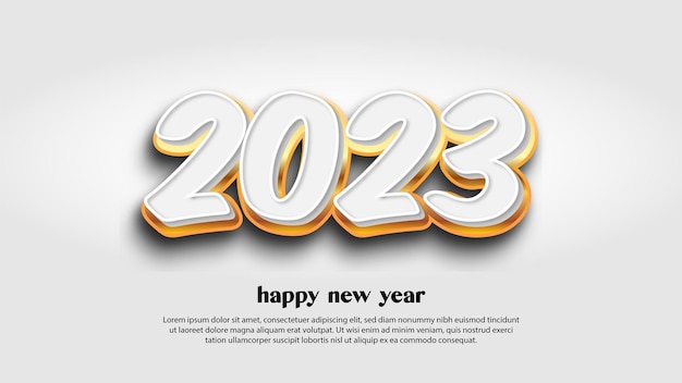 happy new year ext design 2023 number design template vector illustration