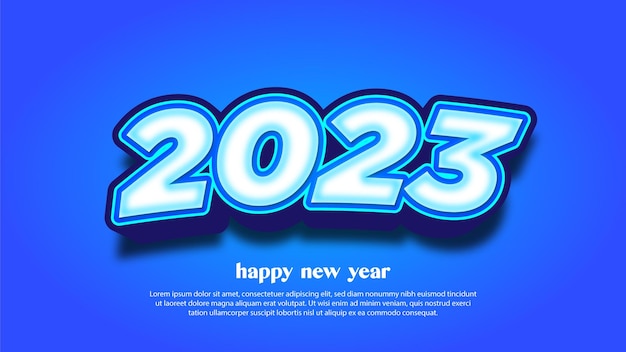 happy new year ext design 2023 number design template vector illustration