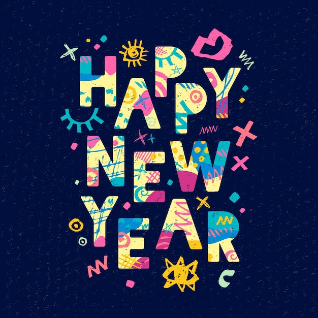 Happy New Year greeting design