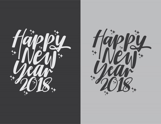 Happy New Year Lettering