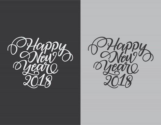 Happy New Year Lettering