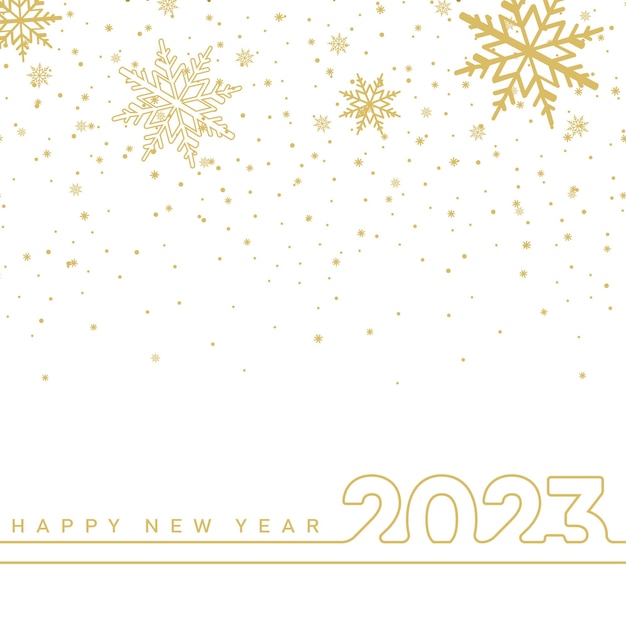 Happy New Year and Merry Christmas card with golden glitters Vector