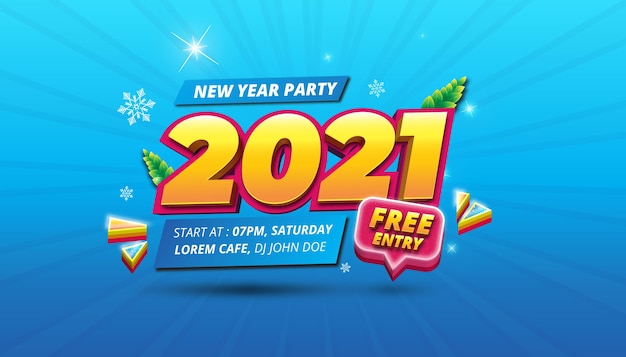 Happy New Year party banner