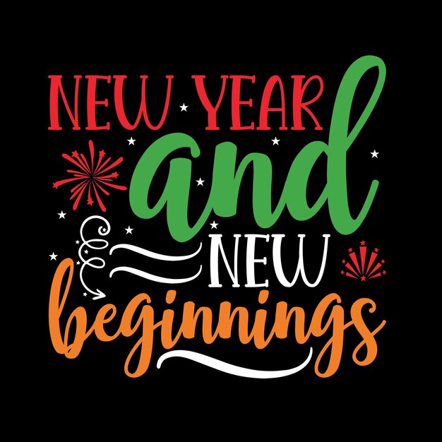 Happy new year SVG design t shirt cutting