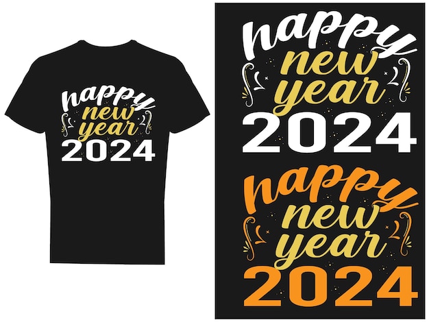 Vector happy new year t shirt design and vector