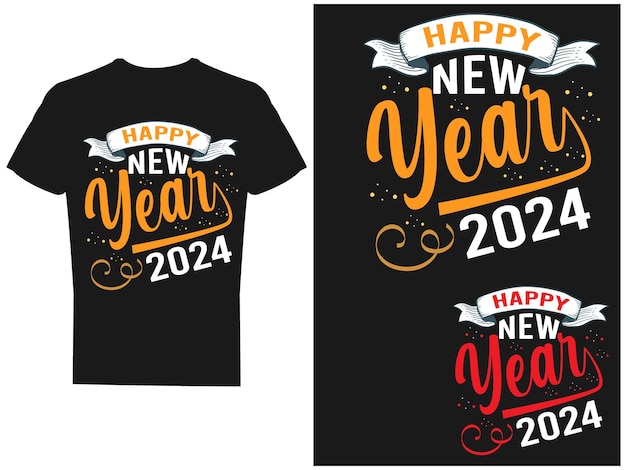 Vector happy new year t shirt design and vector