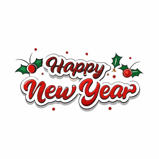 Vector happy new year text for banner design 1