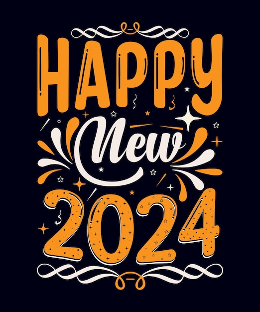 Vector happy new year tshirt design