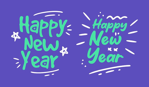 happy new year typography