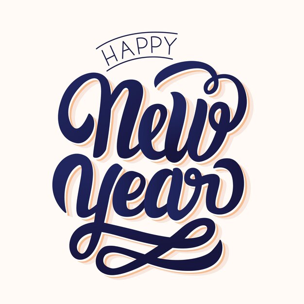 Vector happy new year typograpy