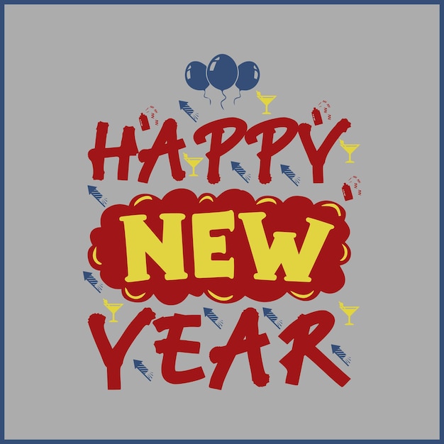 Happy new year vector design