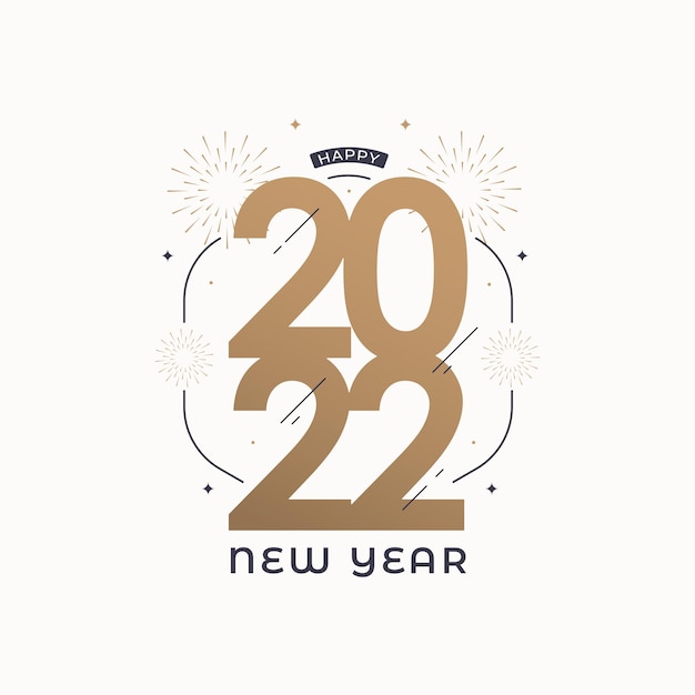 happy new years 2022 celebration banner template