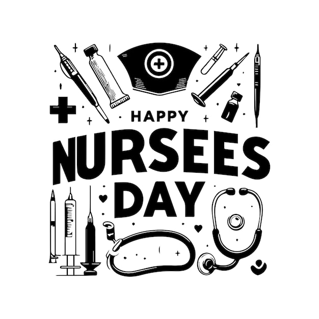 Vector happy nurses day international nurses day free download