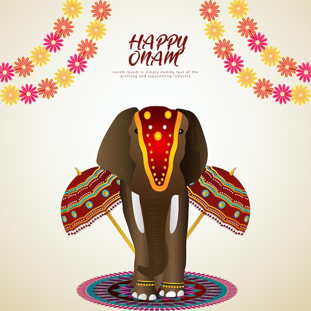 Happy onam celebration background