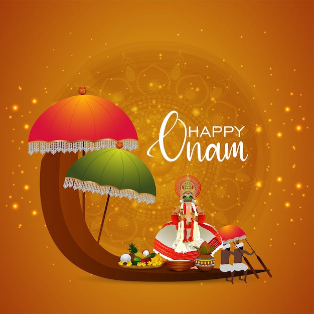 Happy onam celebration poster