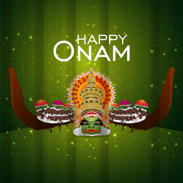 Happy onam festival design concept