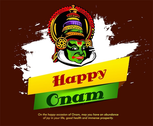 Happy Onam festival of South India Kerala. Vector Illustration