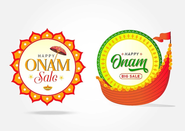 Happy Onam mega sale offer premium logo unit, poster Design, Banner, India Festival Onam