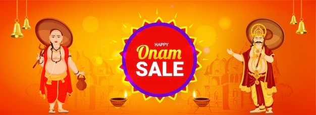 Happy Onam Sale header or banner design