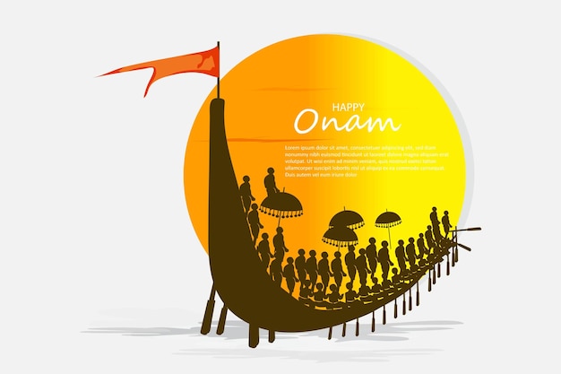 Vector happy onam with creative vector abstract for and beautiful design illustration in a creative poster