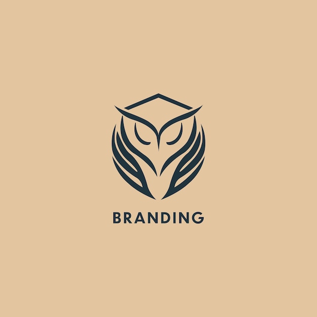 Happy Owl Logo Design Template