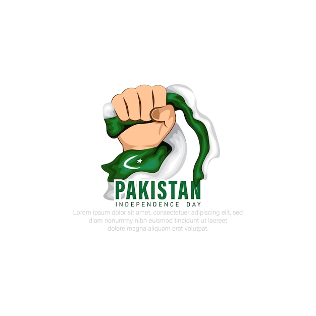 Happy Pakistan Independence Day-14th August. - Vector