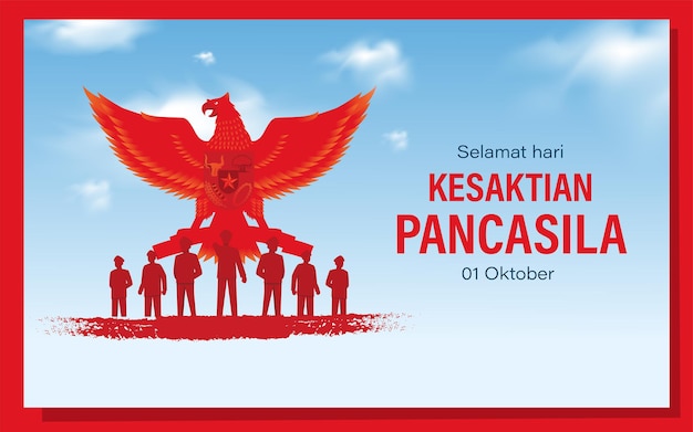 Happy pancasila day illustration