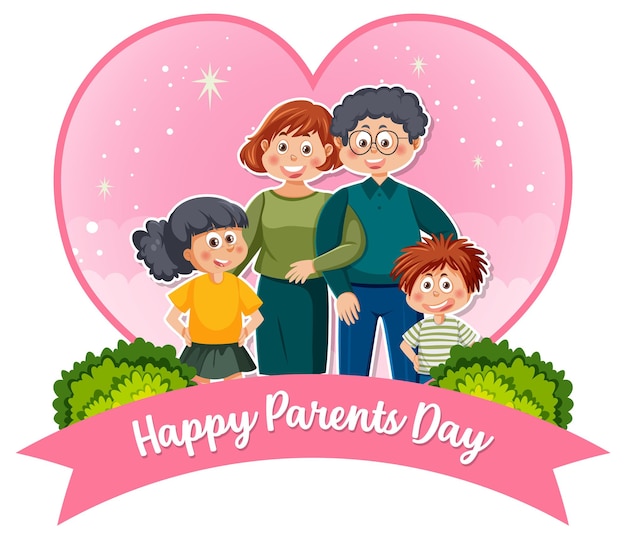 Happy parent day banner