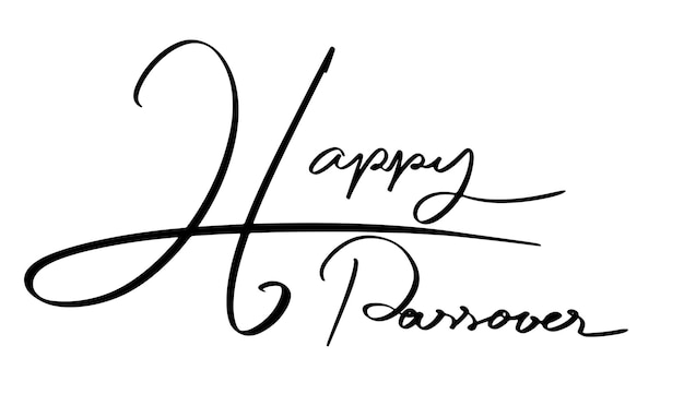 Vector happy passover calligraphy hand written text font black dark silhouette colour celebration festival